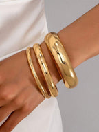 Tipo di stile:Tre semplici braccialetti lucidati