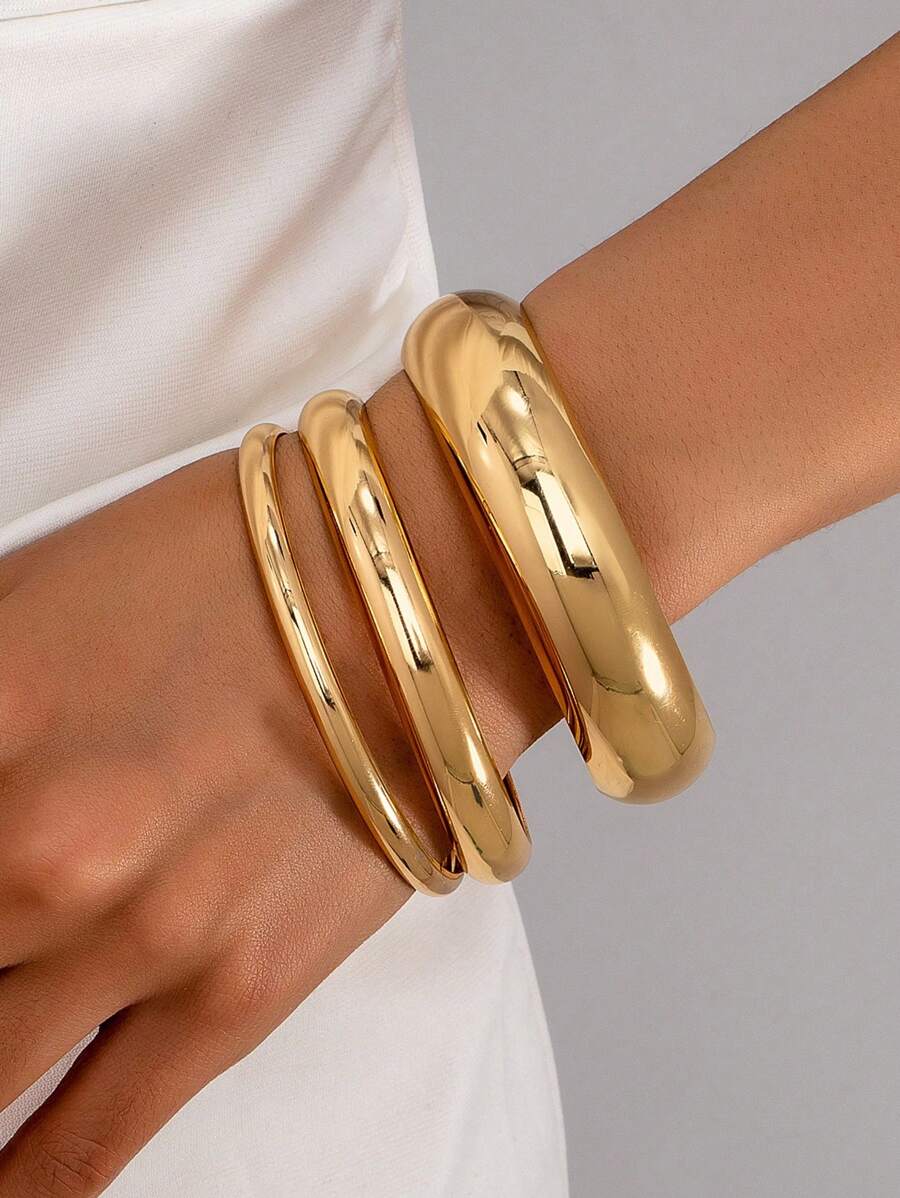Tipo di stile:Tre semplici braccialetti lucidati