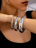 Tipo di stile:Tre semplici braccialetti lucidati