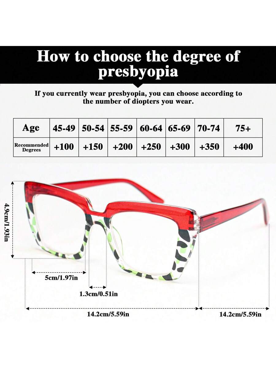 Colore della montatura:Stampa leopardata mezza rosa