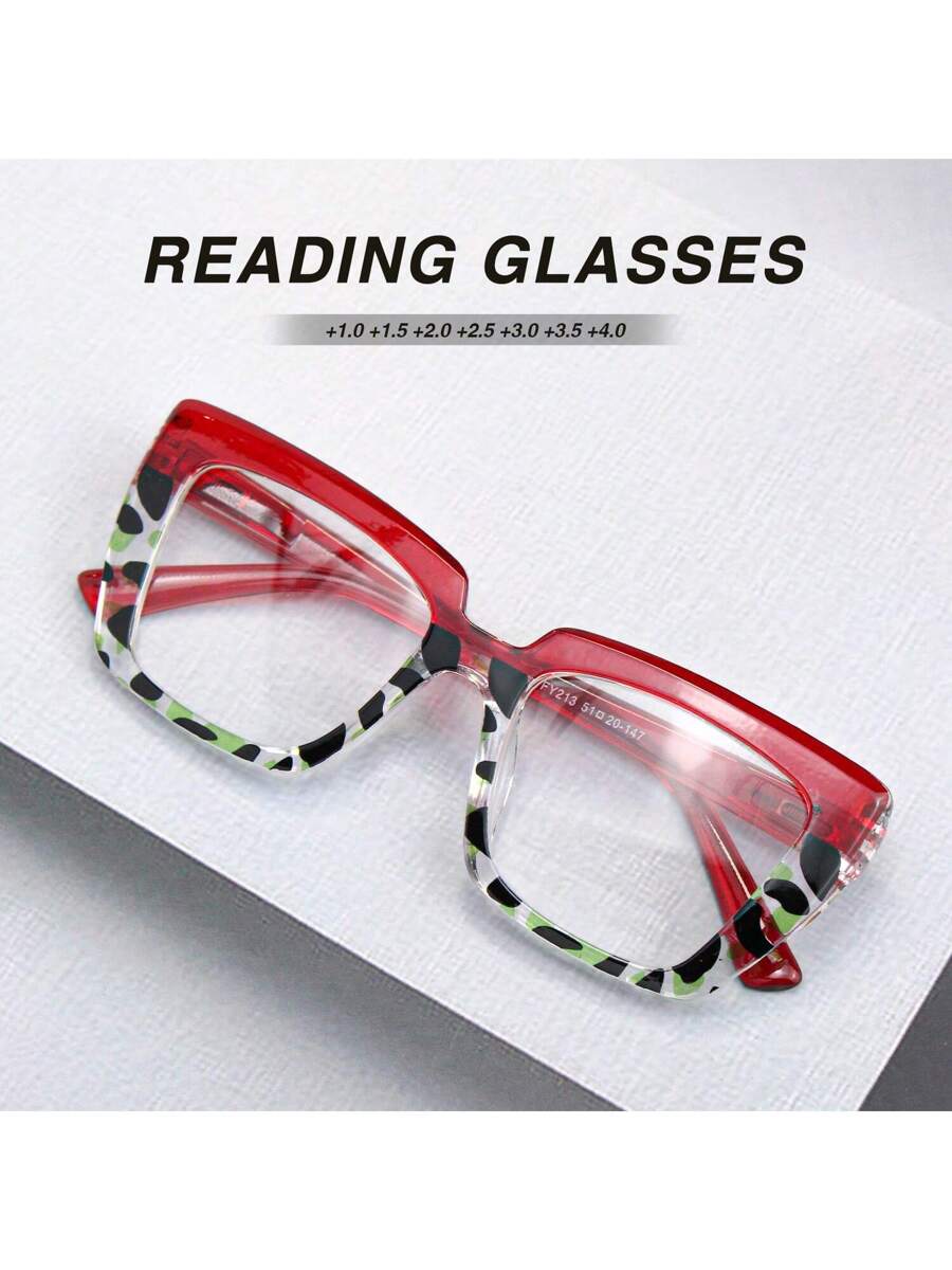 Colore della montatura:Stampa leopardata mezza rosa