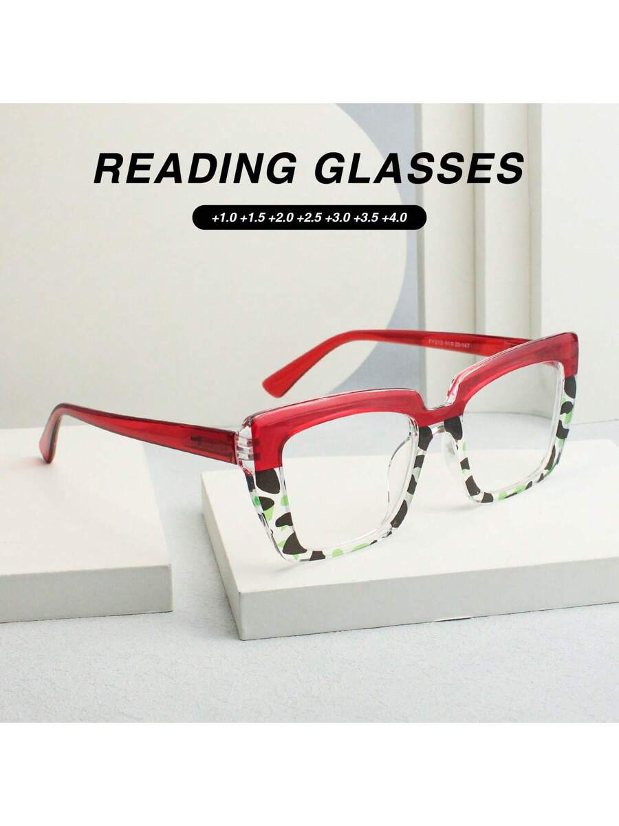 Colore della montatura:Stampa leopardata mezza rosa