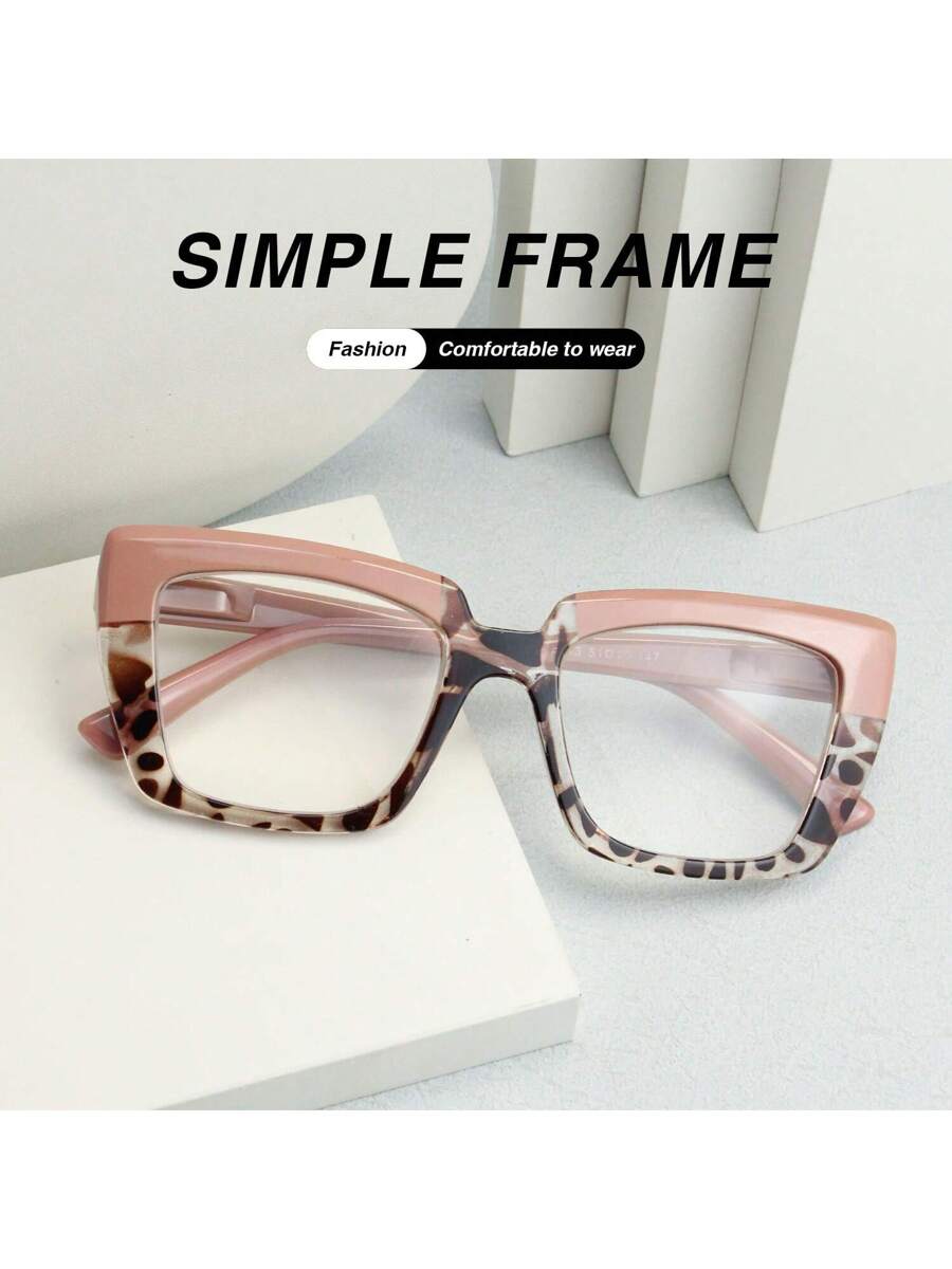 Colore della montatura:Stampa leopardata mezza rosa