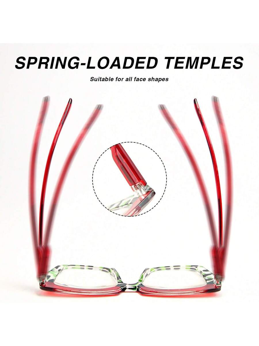 Colore della montatura:Stampa leopardata mezza rosa