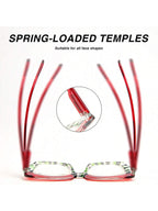 Colore della montatura:Stampa leopardata mezza rosa