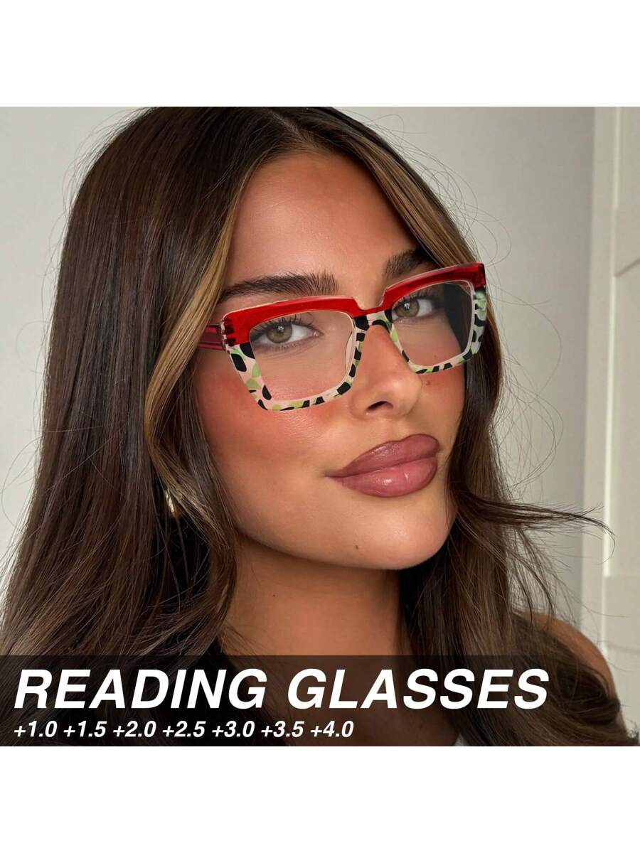 Colore della montatura:Stampa leopardata mezza rosa