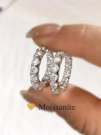 Tipo di stile:Orecchini moissanite con diamanti pieni
