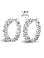 Tipo di stile:Orecchini moissanite con diamanti pieni