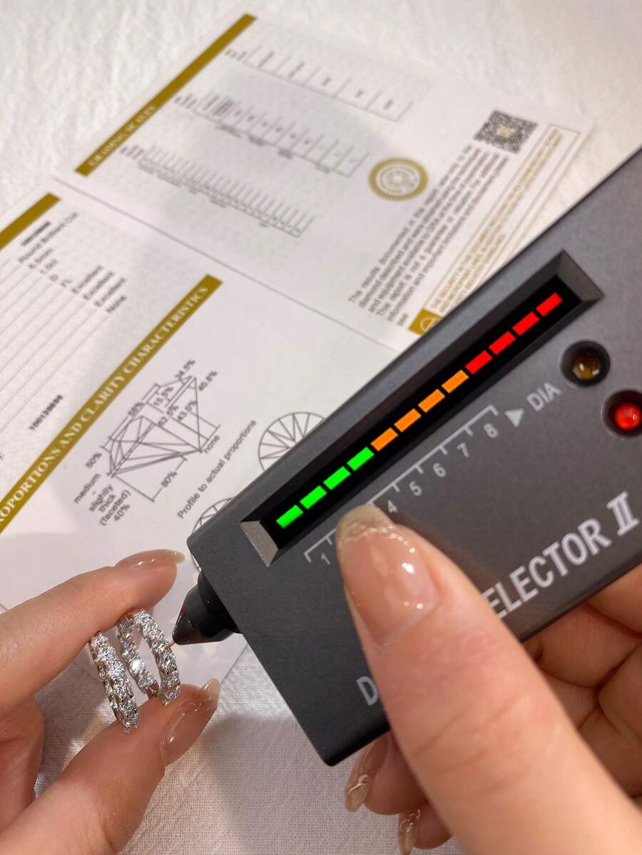 Tipo di stile:Orecchini moissanite con diamanti pieni