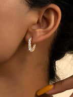 Tipo di stile:Orecchini moissanite con diamanti pieni