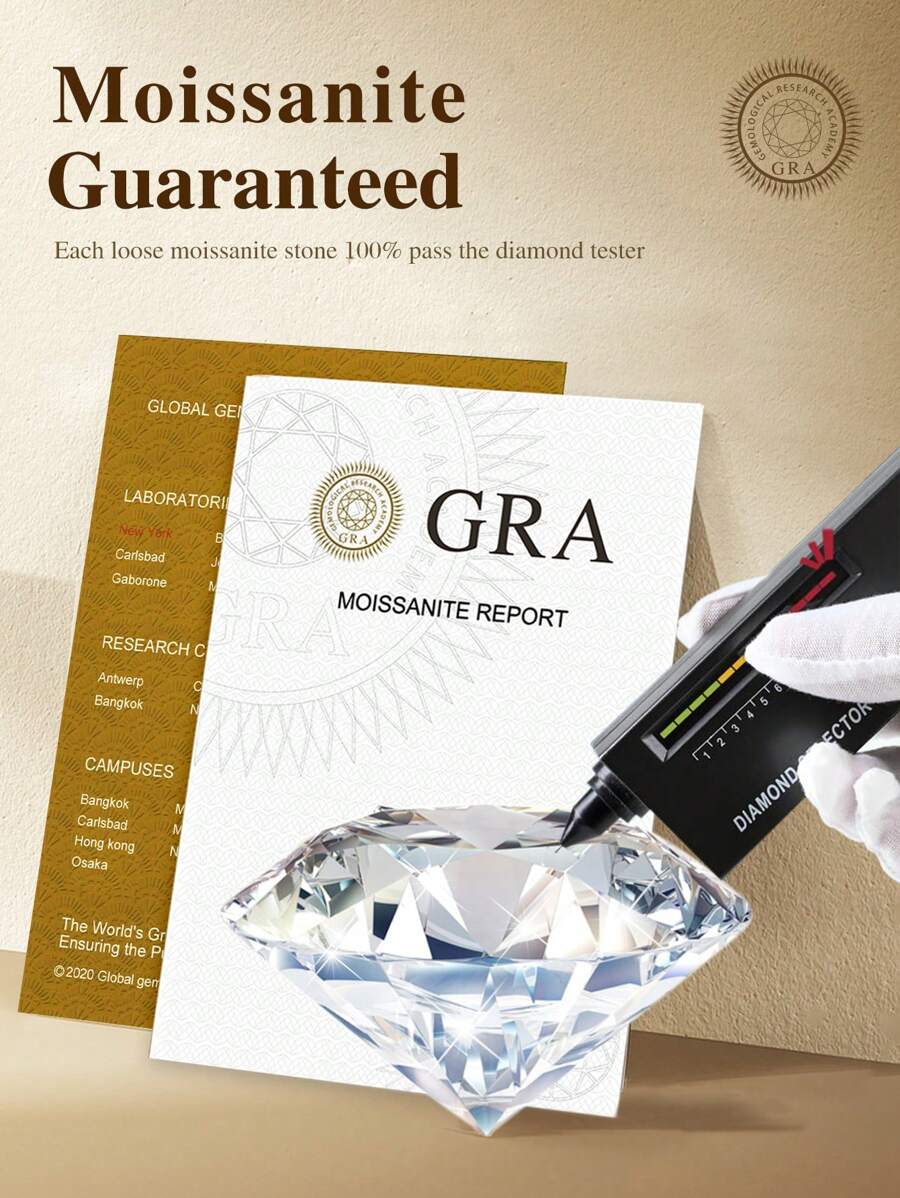 Tipo di stile:Orecchini moissanite con diamanti pieni