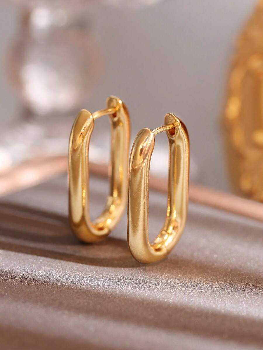Colore:Orecchini a forma di U in oro 1