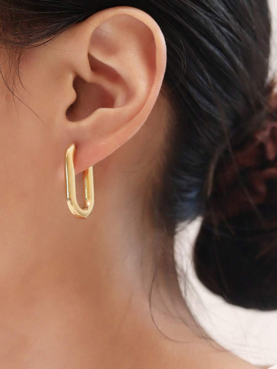 Colore:Orecchini a forma di U in oro 1