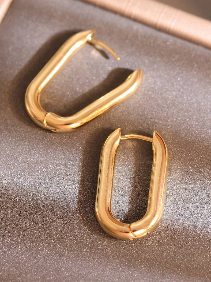 Colore:Orecchini a forma di U in oro 1