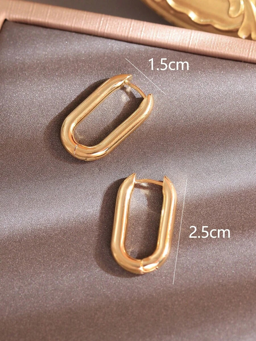 Colore:Orecchini a forma di U in oro 1