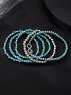 Tipo di stile:Set di braccialetti turchesi a forma di 8