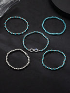 Tipo di stile:Set di braccialetti turchesi a forma di 8