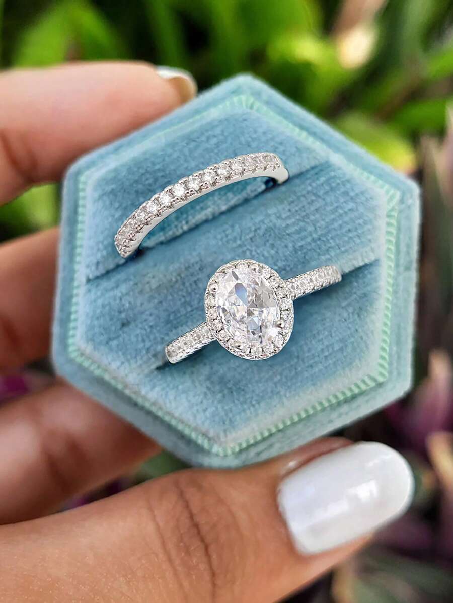 Tipo di stile:Anello ovale a doppio strato