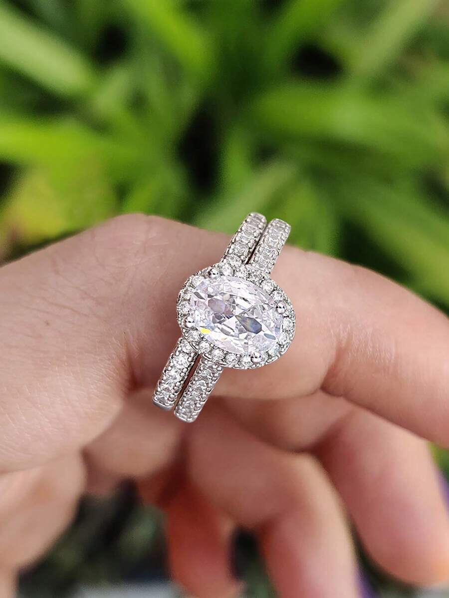 Tipo di stile:Anello ovale a doppio strato