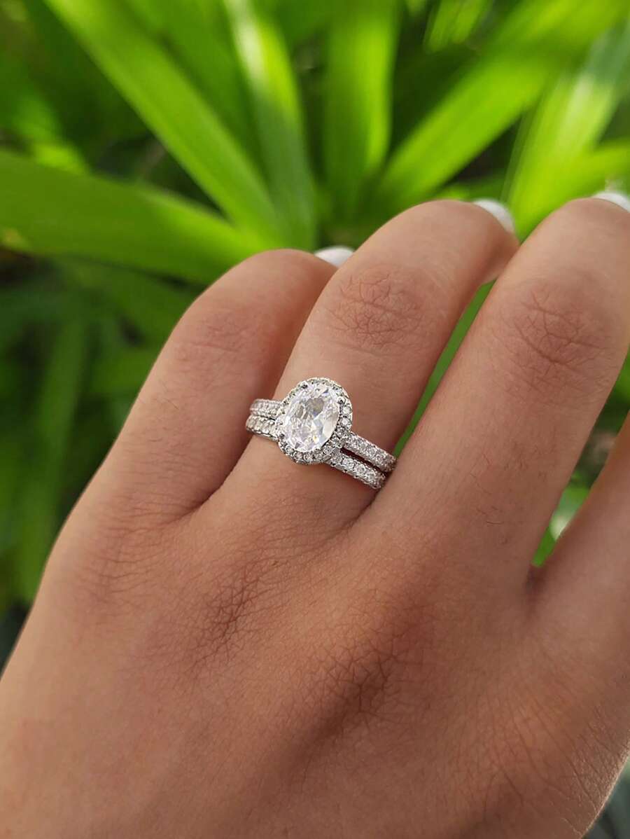 Tipo di stile:Anello ovale a doppio strato