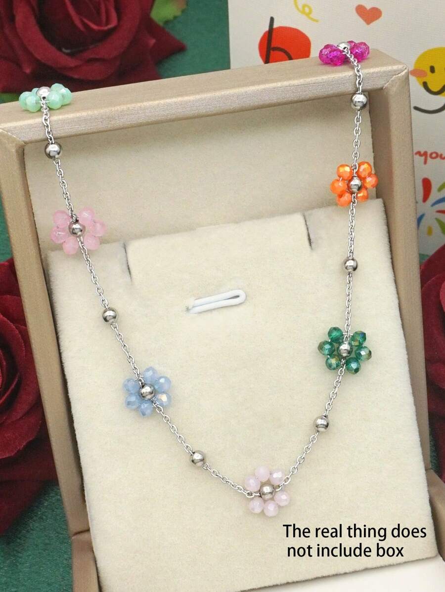 Colore:Collana con petalo d'argento