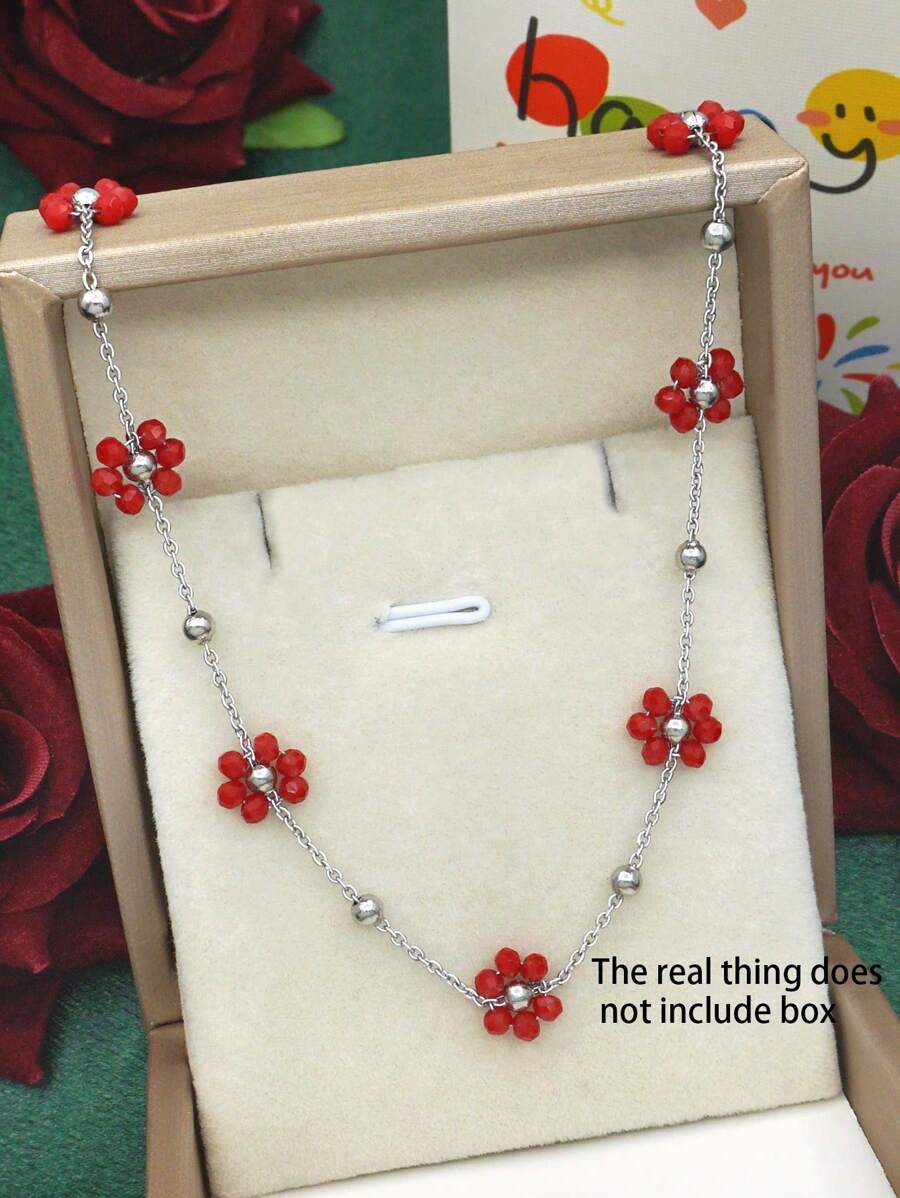 Colore:Collana con petalo d'argento