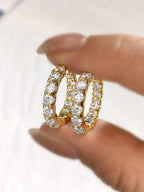Tipo di stile:Orecchini moissanite con diamanti pieni