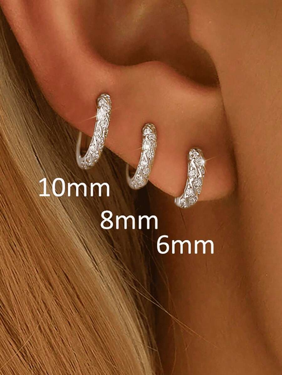 Tipo di stile:Orecchini pieni di diamanti