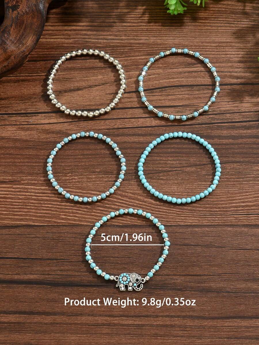 Tipo di stile:Set di braccialetti a forma di elefante