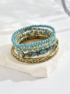 Tipo di stile:Set di braccialetti in oro e turchese