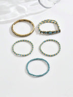 Tipo di stile:Set di braccialetti in oro e turchese