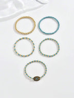 Tipo di stile:Set di bracciali vintage con fiori in oro