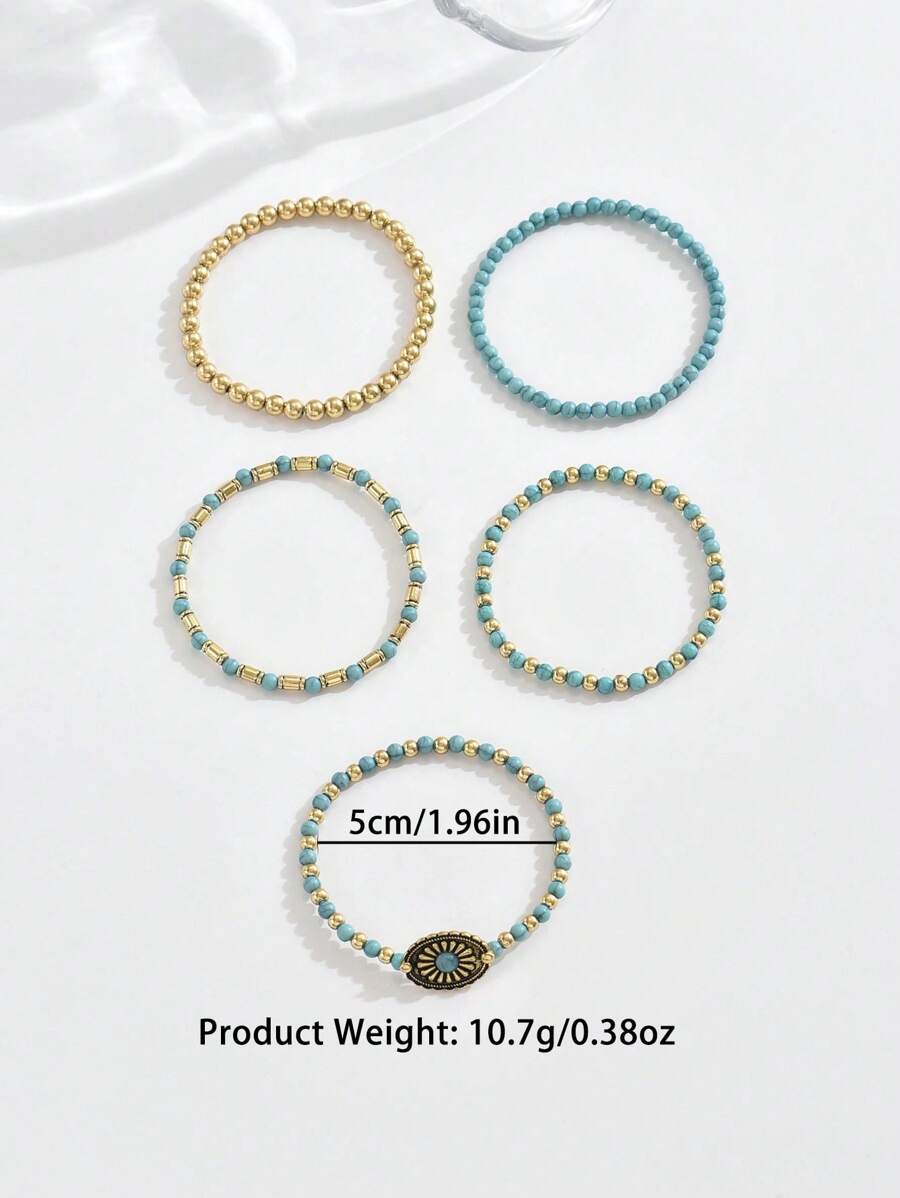 Tipo di stile:Set di bracciali vintage con fiori in oro