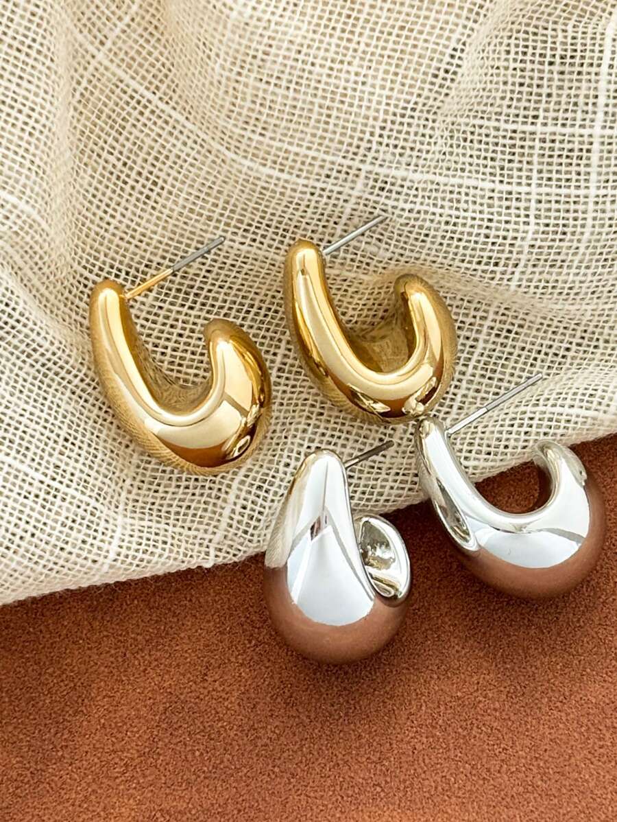 Colore:Set da 2 paia oro/argento