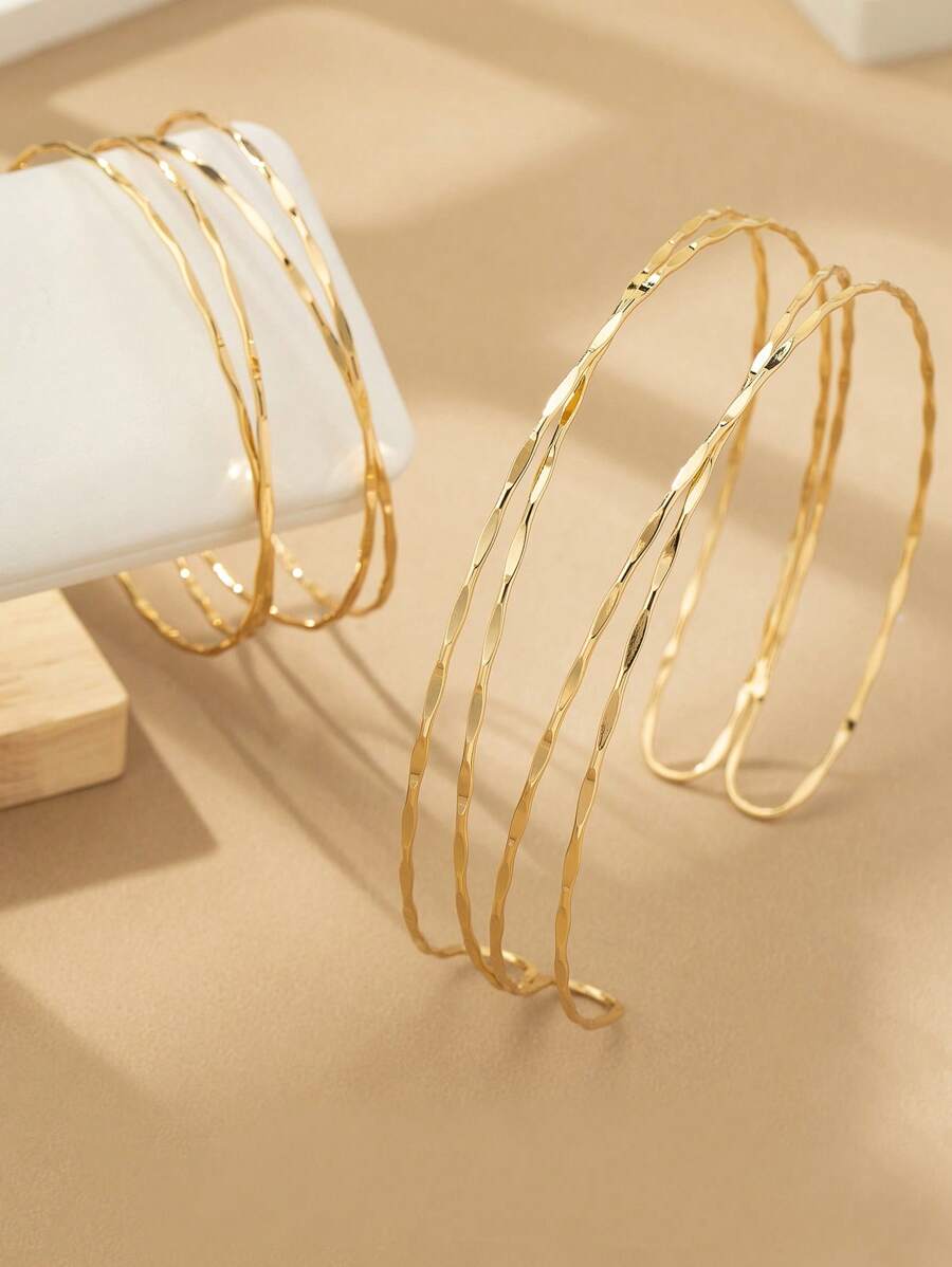 Colore:Collana con bracciale sfaccettato - Oro
