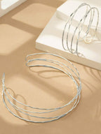 Colore:Collana con bracciale sfaccettato - Argento