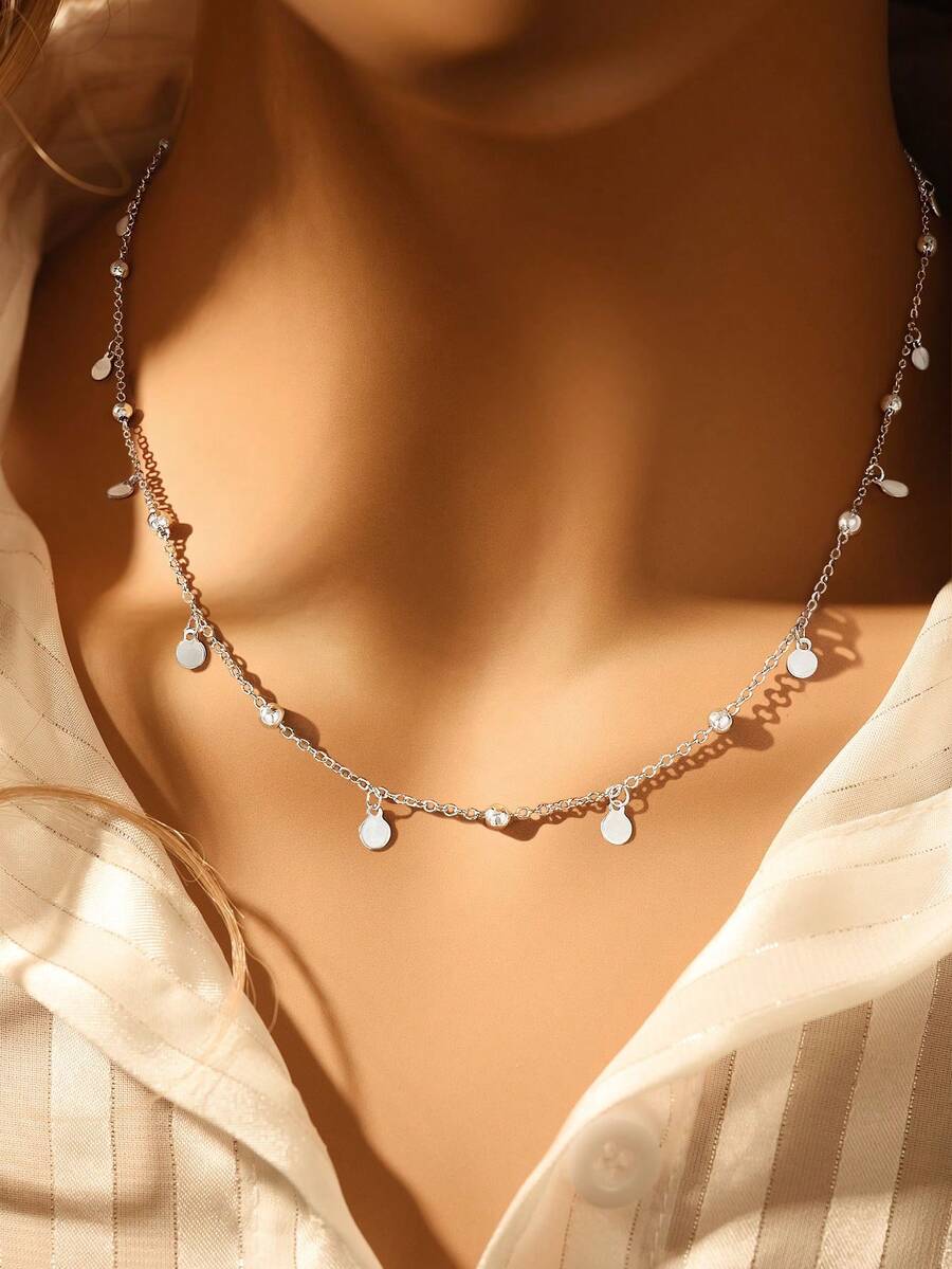 Tipo di stile:Collana con perline rotonde e nappa