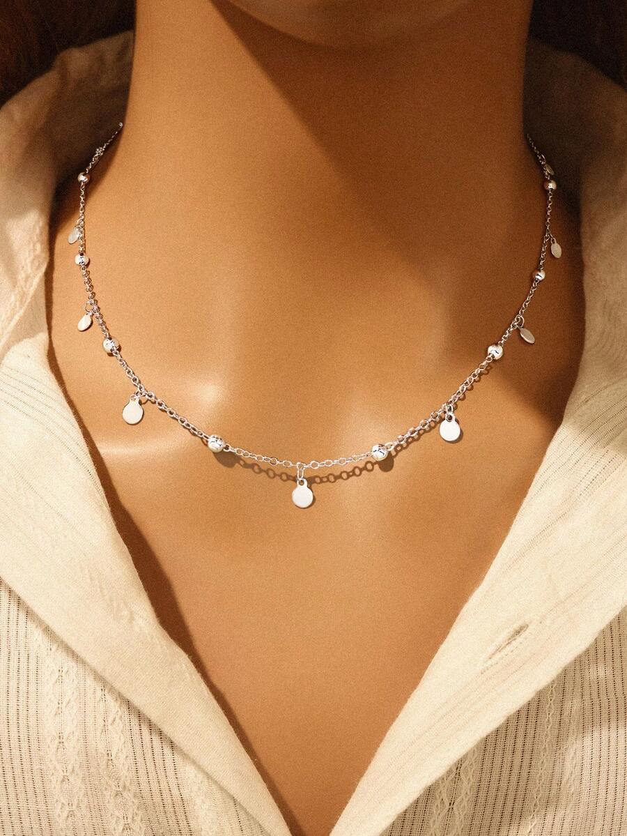 Tipo di stile:Collana con perline rotonde e nappa