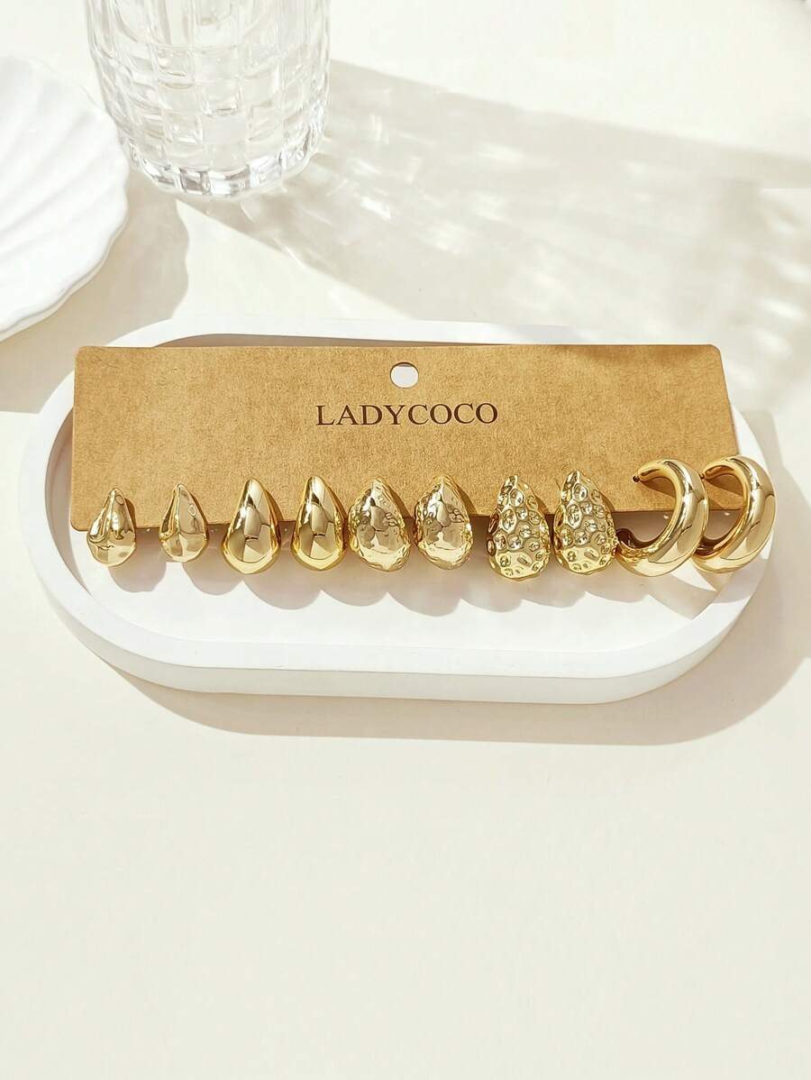 Colore:Set da 5 paia in oro