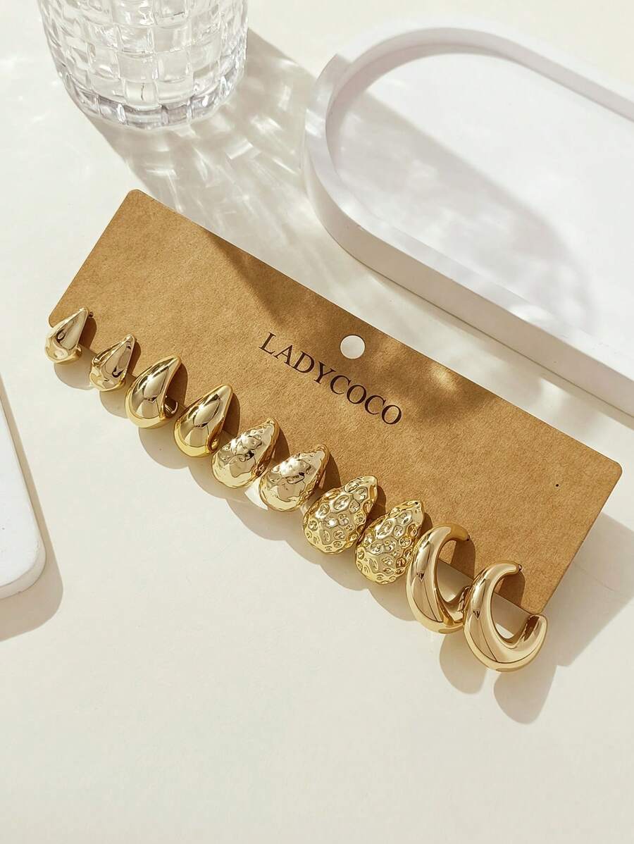 Colore:Set da 5 paia in oro