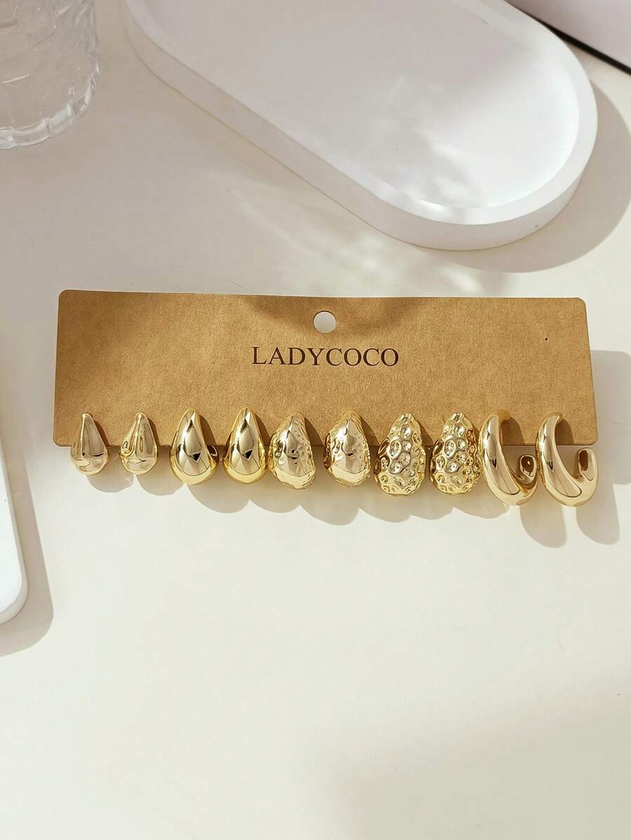 Colore:Set da 5 paia in oro