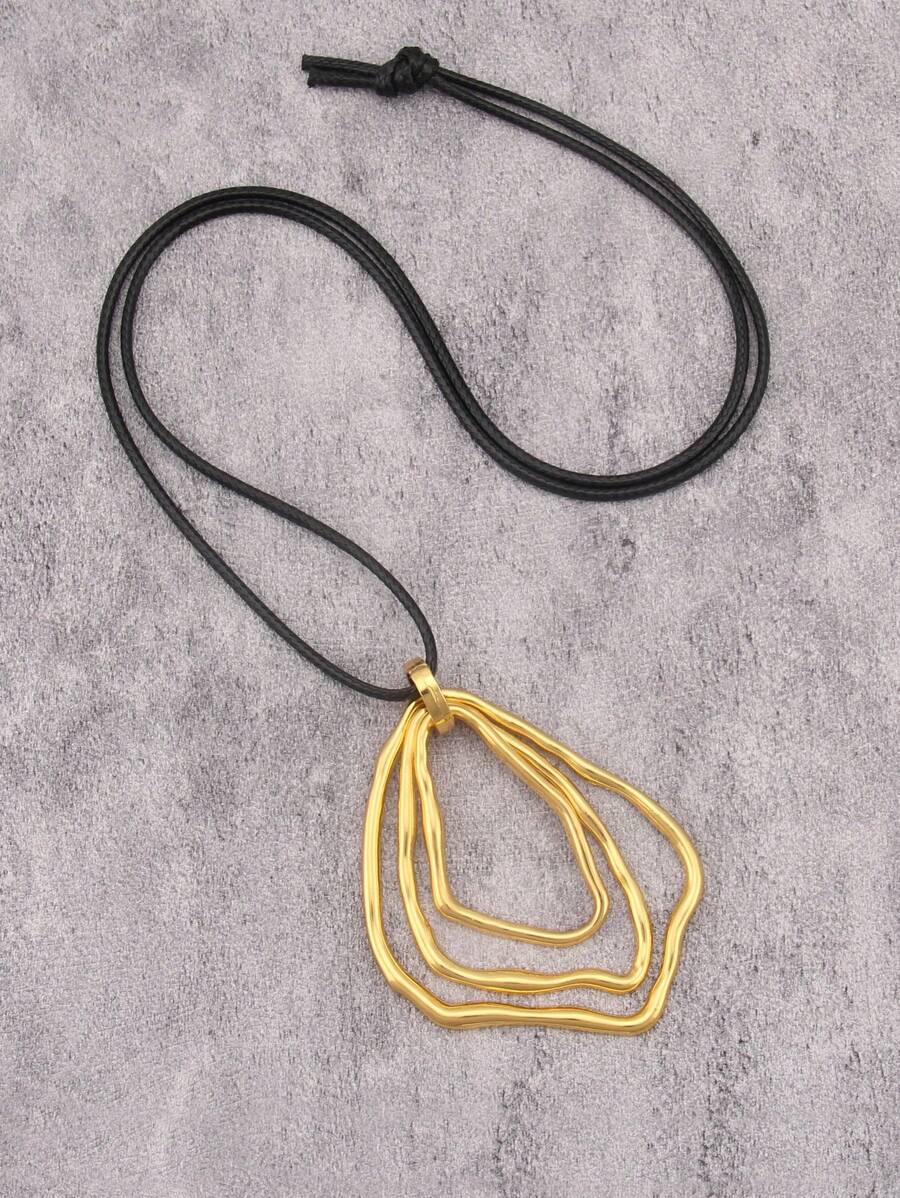 Colore:Anello geometrico dorato