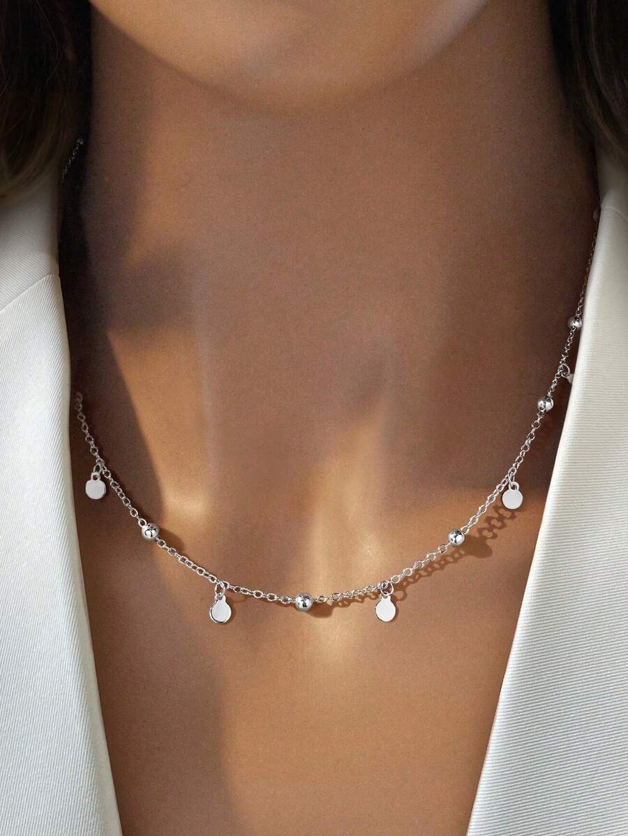 Tipo di stile:Collana con perline rotonde e nappa