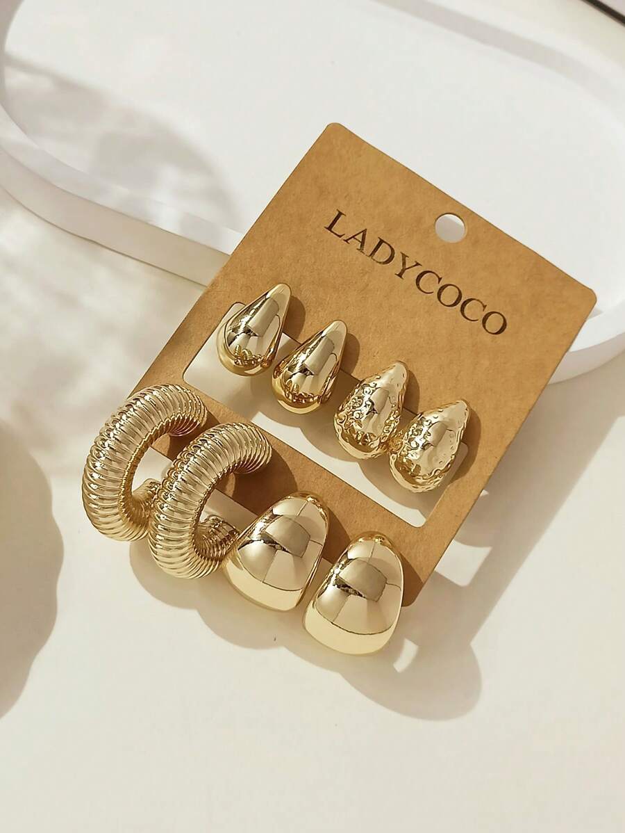 Colore:Set di orecchini in oro