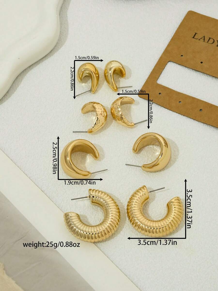 Colore:Set di orecchini in oro
