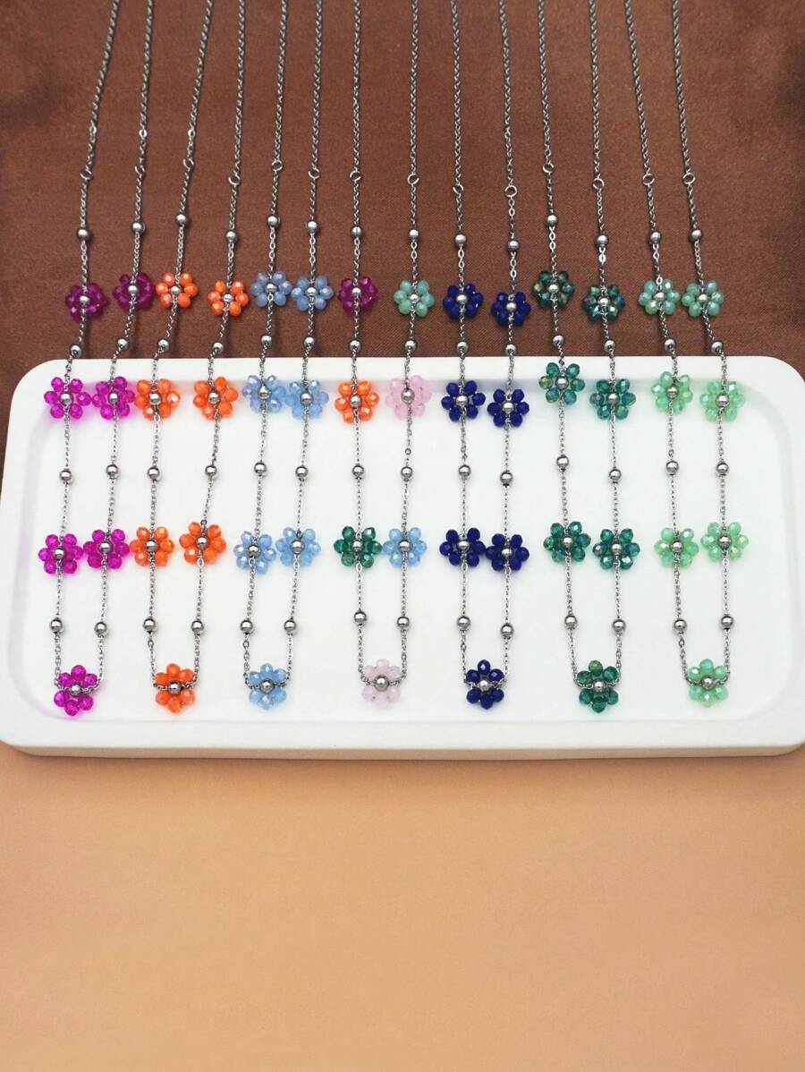 Colore:Collana con petalo d'argento