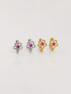 Tipo di stile:Orecchini a forma di fiore con diamante singolo