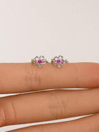 Tipo di stile:Orecchini a forma di fiore con diamante singolo