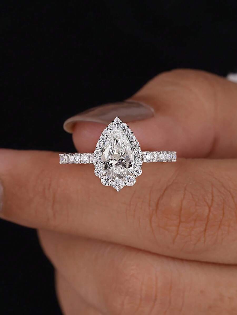 Tipo di stile:Anello con diamante a goccia