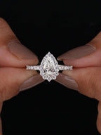 Tipo di stile:Anello con diamante a goccia